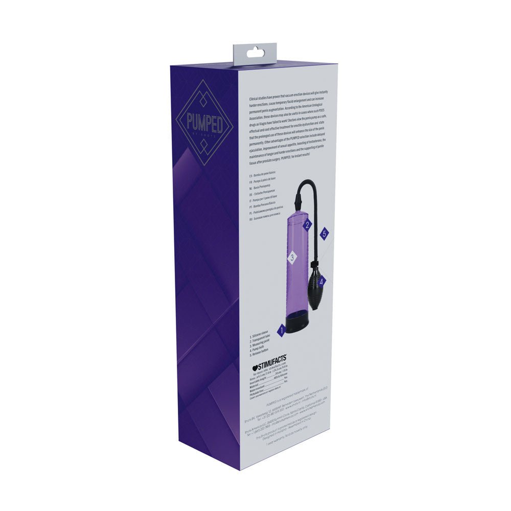 Buy PUMPED Basic Pump 1 - Purple - Purple Penis Pump – Naughtyhut NZ sex toys online. Discreet delivery & top brands.