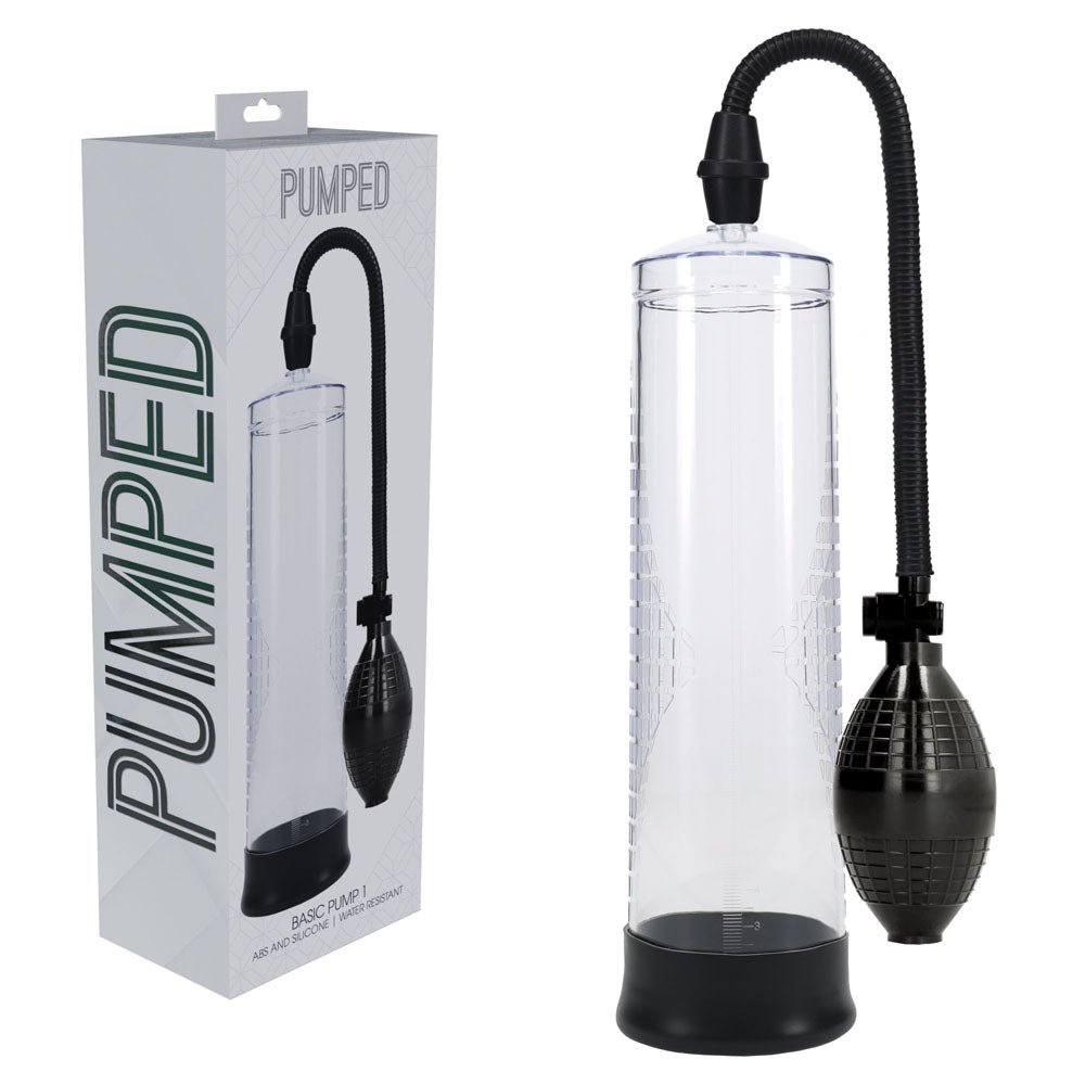 PUMPED Basic Pump 1 - Transparent - Clear Penis Pump – Sex toys NZ by Naughtyhut. Discreet delivery nationwide.