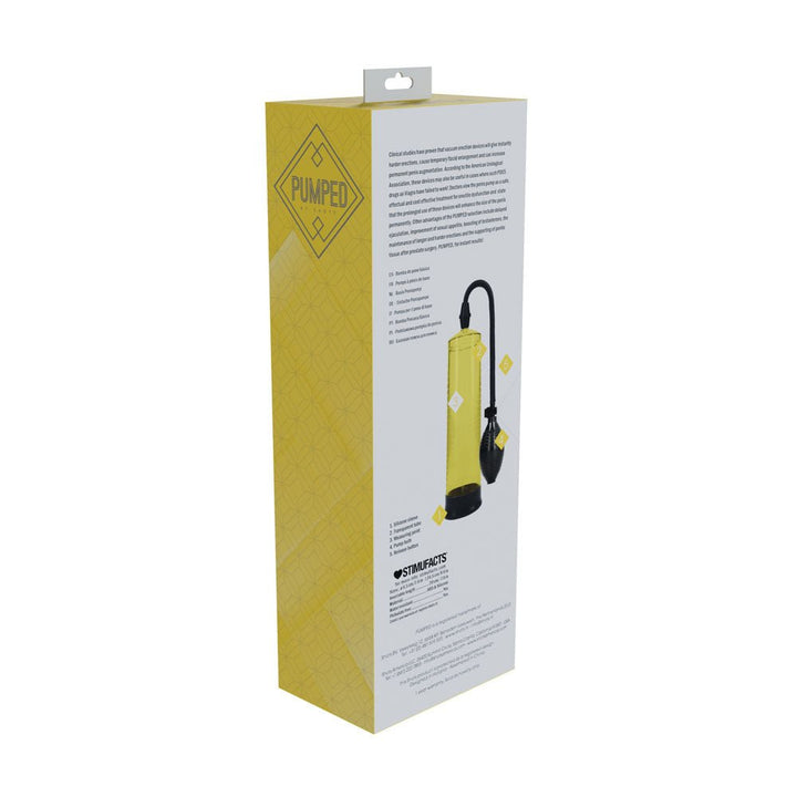 PUMPED Basic Pump 1 - Yellow - Yellow Penis Pump – Sex toys NZ by Naughtyhut. Discreet delivery nationwide.