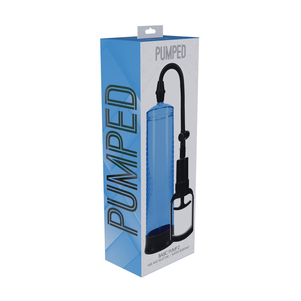 PUMPED Basic Pump 2 - Blue - Blue Penis Pump – Sex toys NZ by Naughtyhut. Discreet delivery nationwide.