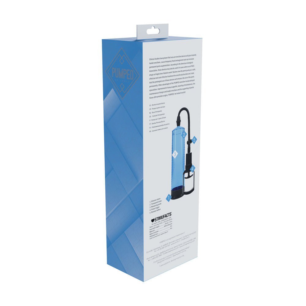 Buy PUMPED Basic Pump 2 - Blue - Blue Penis Pump – Naughtyhut NZ sex toys online. Discreet delivery & top brands.