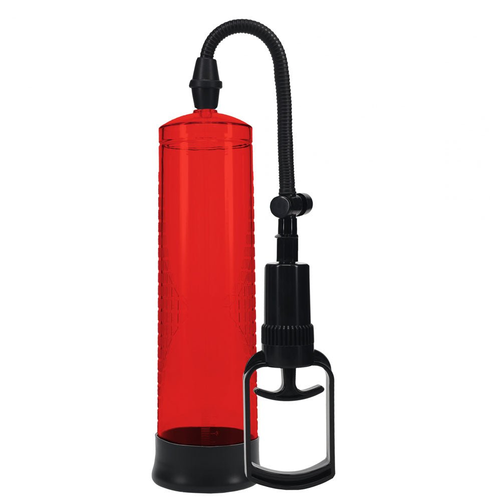 PUMPED Basic Pump 2 - Red - Red Penis Pump – Sex toys NZ by Naughtyhut. Discreet delivery nationwide.