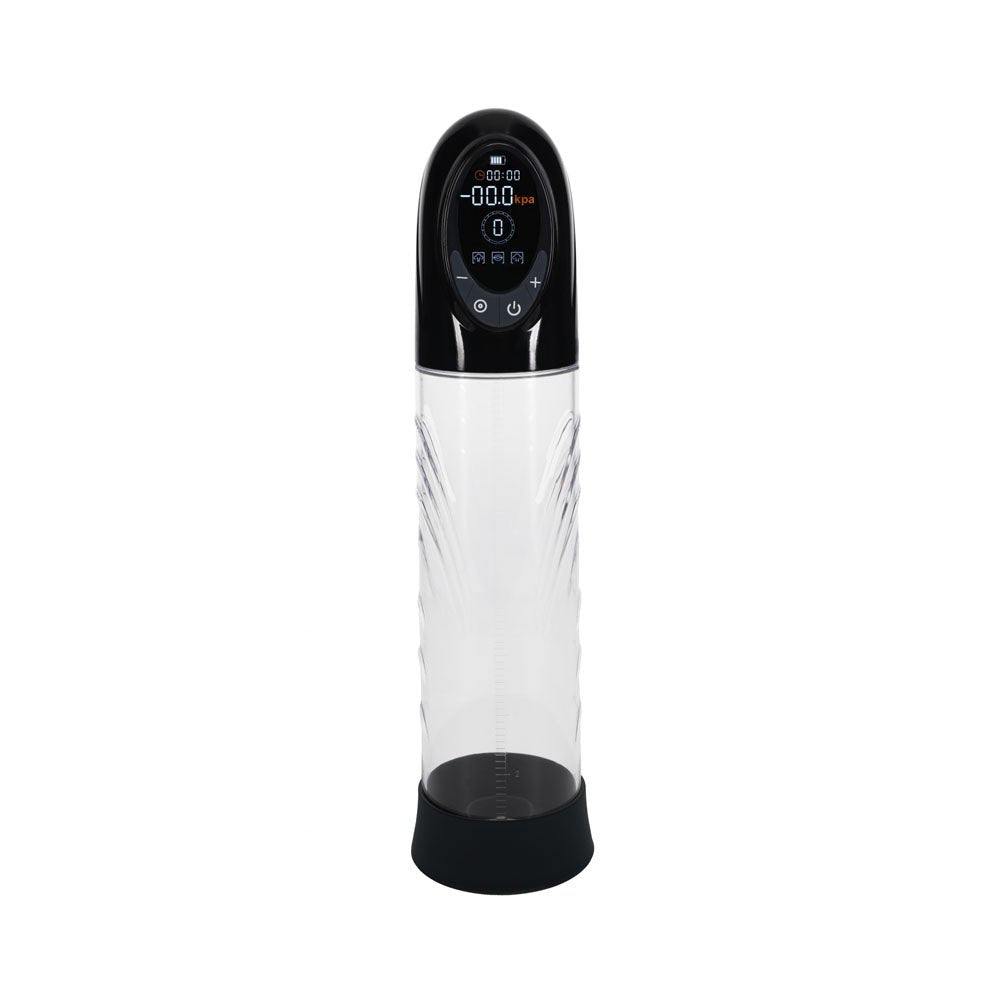 PUMPED CyberPulse Automatic Penis Pump - Black - Black/Clear USB Rechargeable Auto Penis Pump – Sex toys NZ by Naughtyhut. Discreet delivery nationwide.