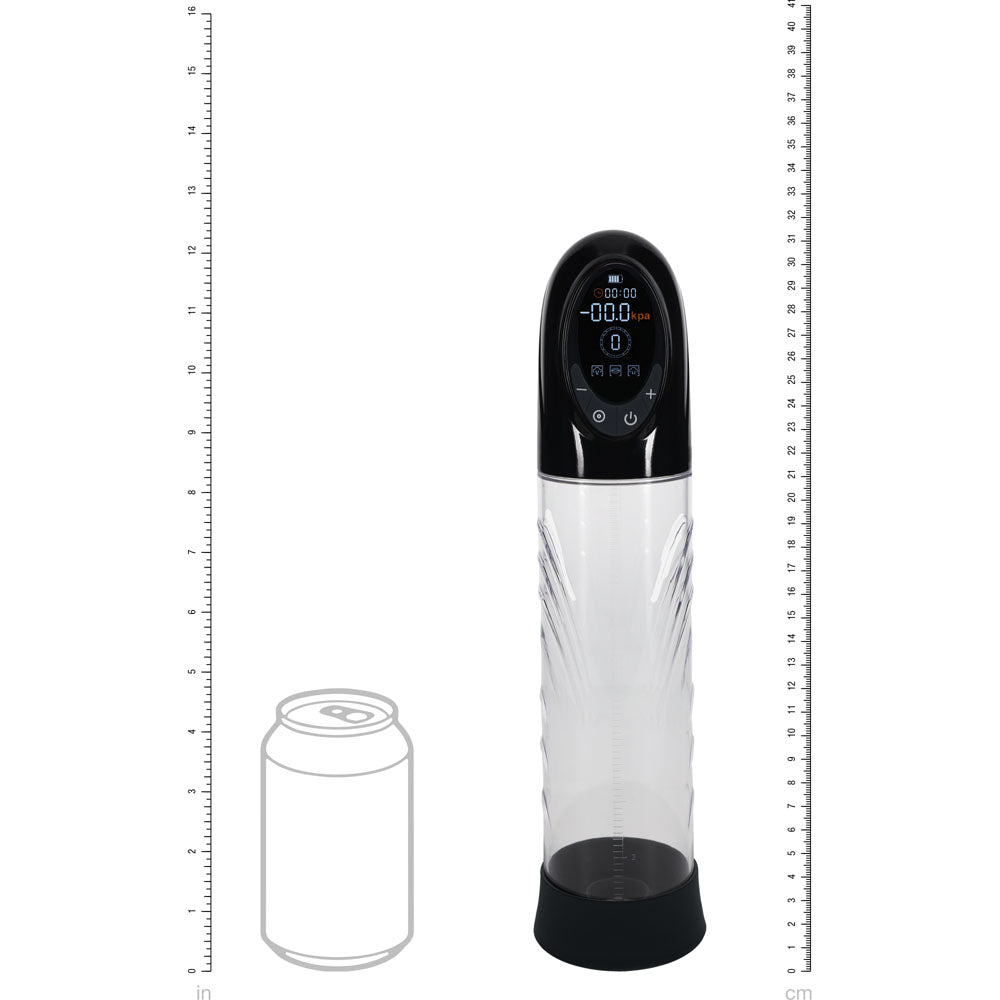 PUMPED CyberPulse Automatic Penis Pump - Black - Black/Clear USB Rechargeable Auto Penis Pump – Sex toys NZ by Naughtyhut. Discreet delivery nationwide.