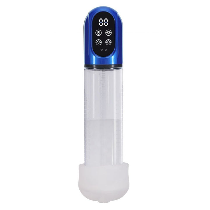 PUMPED Engage Automatic Penis Pump - Blue - Metallic Blue USB Rechargeable Auto Penis Pump – Sex toys NZ by Naughtyhut. Discreet delivery nationwide.