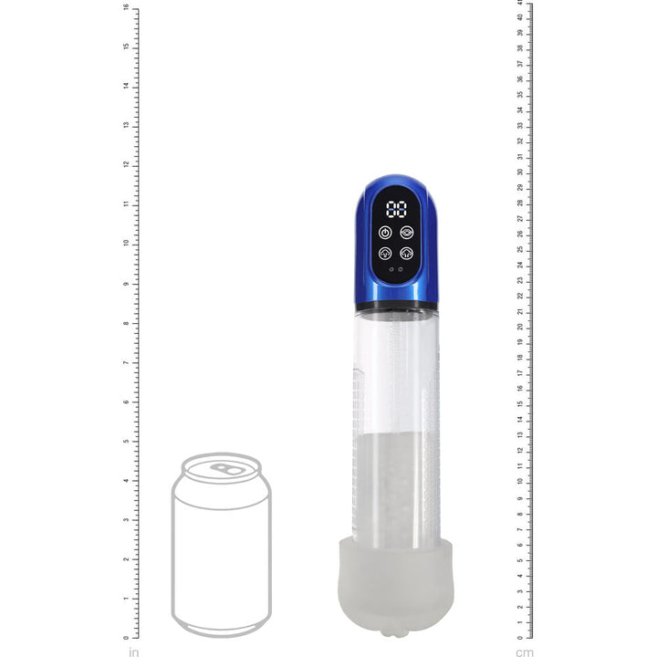PUMPED Engage Automatic Penis Pump - Blue - Metallic Blue USB Rechargeable Auto Penis Pump – Sex toys NZ by Naughtyhut. Discreet delivery nationwide.