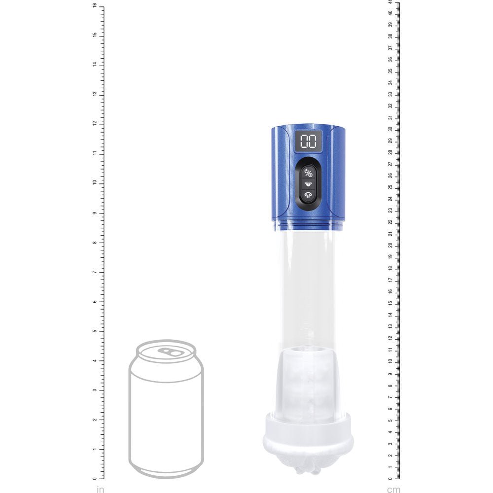 Buy PUMPED HyperLift - Blue - Metallic Blue/Clear USB Rechargeable Auto Pump – Naughtyhut NZ sex toys online. Discreet delivery & top brands.
