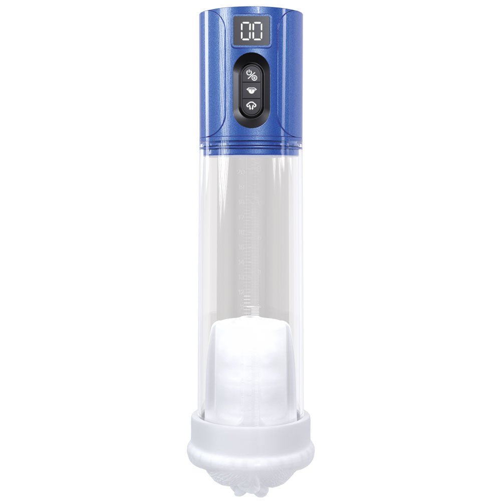 Buy PUMPED HyperLift - Blue - Metallic Blue/Clear USB Rechargeable Auto Pump – Naughtyhut NZ sex toys online. Discreet delivery & top brands.