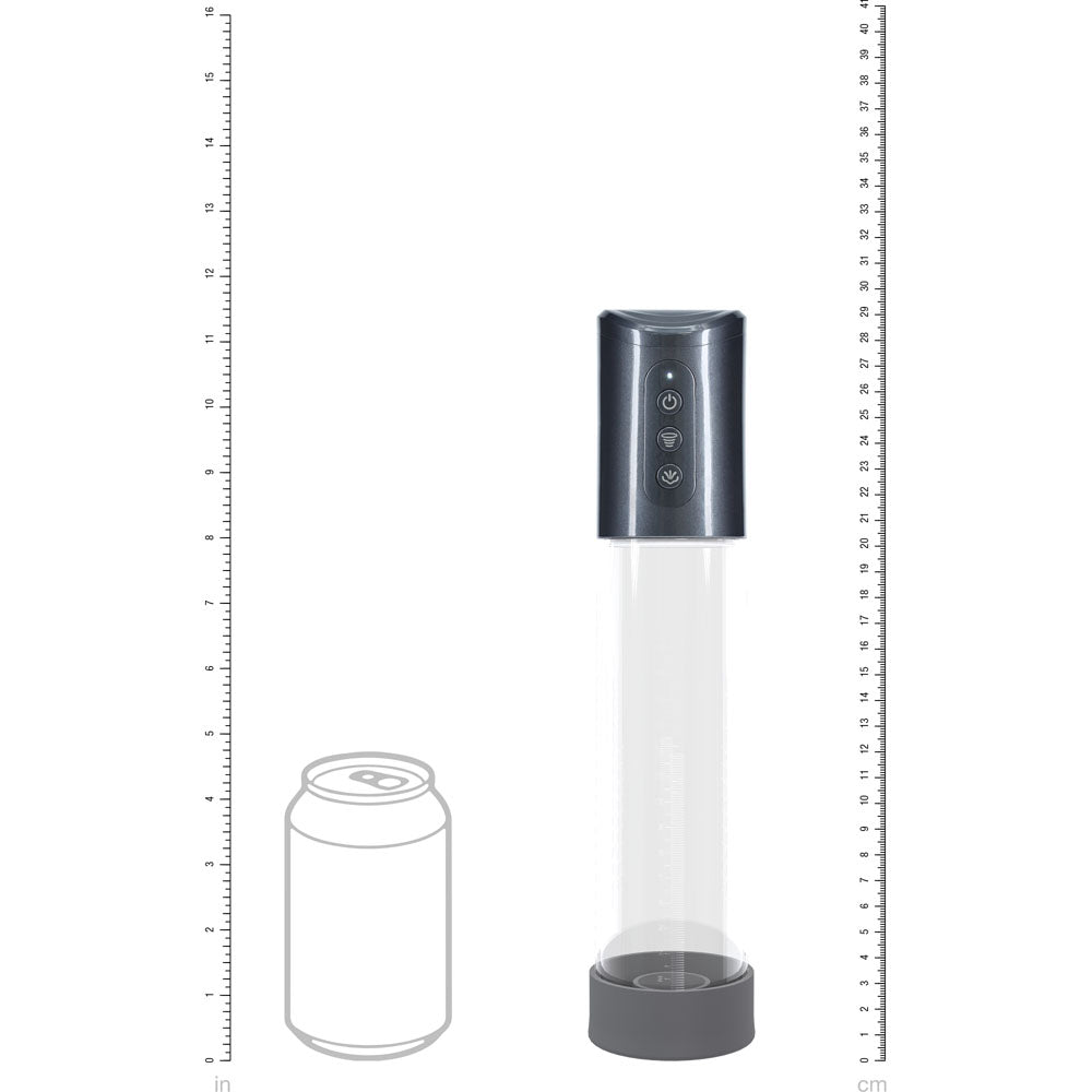 Buy PUMPED Hyperpump Automatic Pump - Gunmetal - Gunmetal Grey USB Rechargeable Auto Penis Pump – Naughtyhut NZ sex toys online. Discreet delivery & top brands.