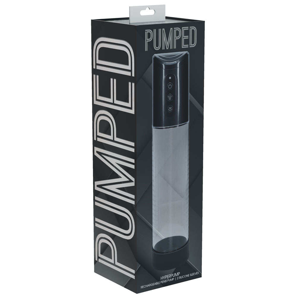 Buy PUMPED Hyperpump Automatic Pump - Gunmetal - Gunmetal Grey USB Rechargeable Auto Penis Pump – Naughtyhut NZ sex toys online. Discreet delivery & top brands.