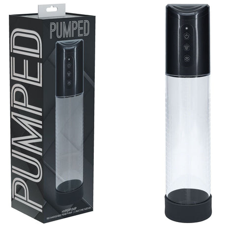 Buy PUMPED Hyperpump Automatic Pump - Gunmetal - Gunmetal Grey USB Rechargeable Auto Penis Pump – Naughtyhut NZ sex toys online. Discreet delivery & top brands.