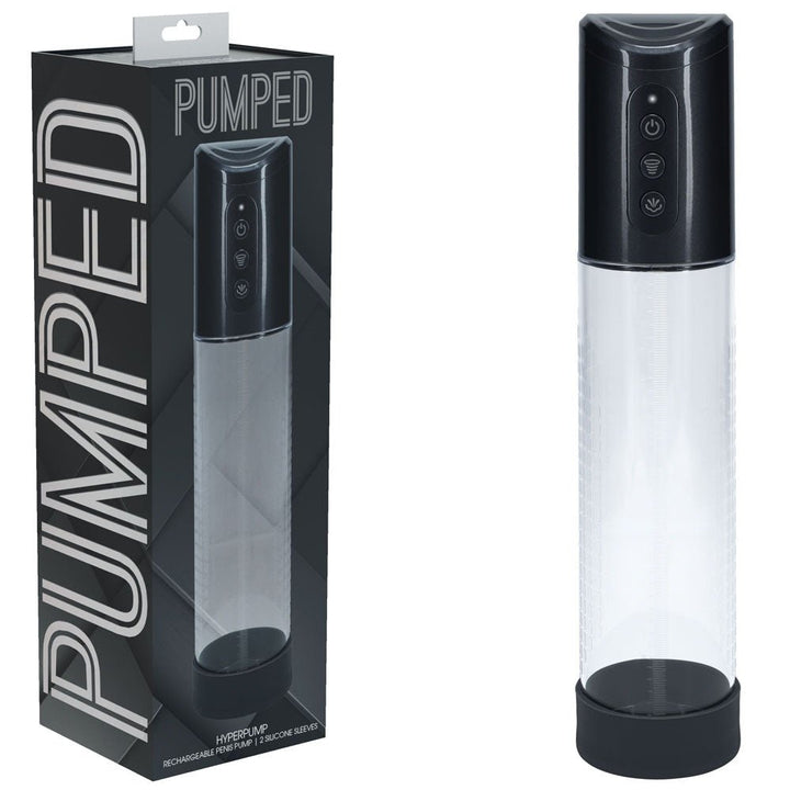 PUMPED Hyperpump Automatic Pump - Gunmetal - Gunmetal Grey USB Rechargeable Auto Penis Pump – Sex toys NZ by Naughtyhut. Discreet delivery nationwide.
