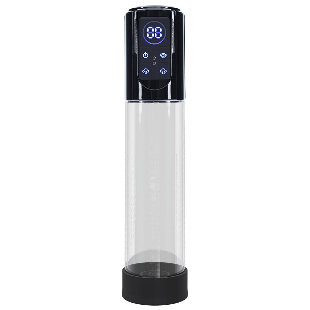 PUMPED MegaLift Automatic Penis Pump - Black - Black/Clear USB Rechargeable Auto Penis Pump – Sex toys NZ by Naughtyhut. Discreet delivery nationwide.