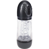 Buy PUMPED SonicPull - Gunmetal - Gunmetal Grey/Clear USB Rechargeable Sucking And Vibrating Auto Masturbator – Naughtyhut NZ sex toys online. Discreet delivery & top brands.