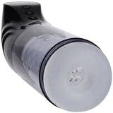 Buy PUMPED Strokemate - Black/Clear USB Rechargeable Sucking Rotating and Thrusting Auto Masturbator – Naughtyhut NZ sex toys online. Discreet delivery & top brands.