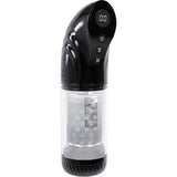 Buy PUMPED Strokemate - Black/Clear USB Rechargeable Sucking Rotating and Thrusting Auto Masturbator – Naughtyhut NZ sex toys online. Discreet delivery & top brands.