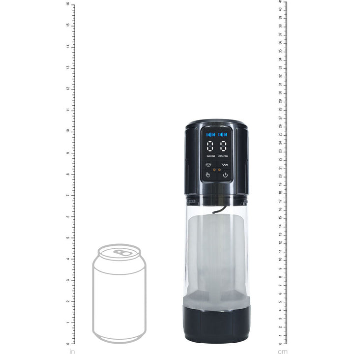 PUMPED UltraLift Automatic Masturbator - Gunmetal Grey/Clear USB Rechargeable Auto Masturbator – Sex toys NZ by Naughtyhut. Discreet delivery nationwide.