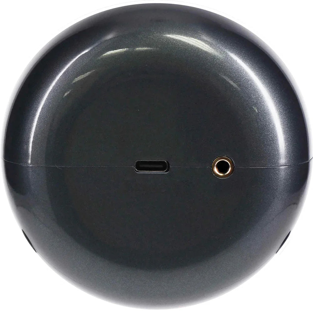 PUMPED Vortex Auto Masturbator in Gunmetal, end cap showing the USB-C port and air valve