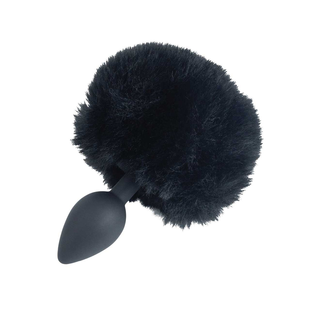 Punishment Bunny Tail Silicone Butt Plug - Black – Sex toys NZ by Naughtyhut. Discreet delivery nationwide.