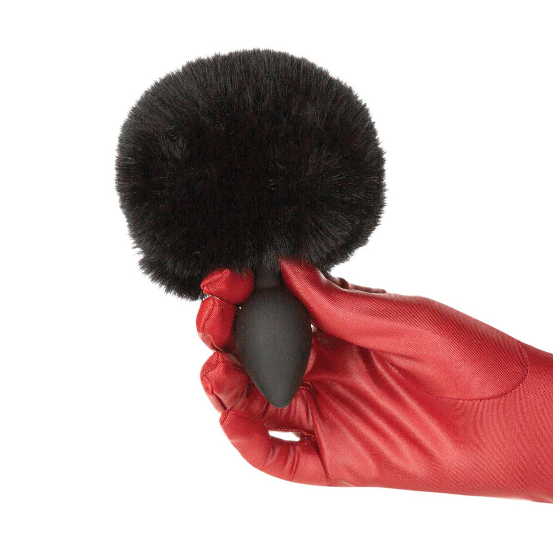 Punishment Bunny Tail Silicone Butt Plug - Black – Sex toys NZ by Naughtyhut. Discreet delivery nationwide.