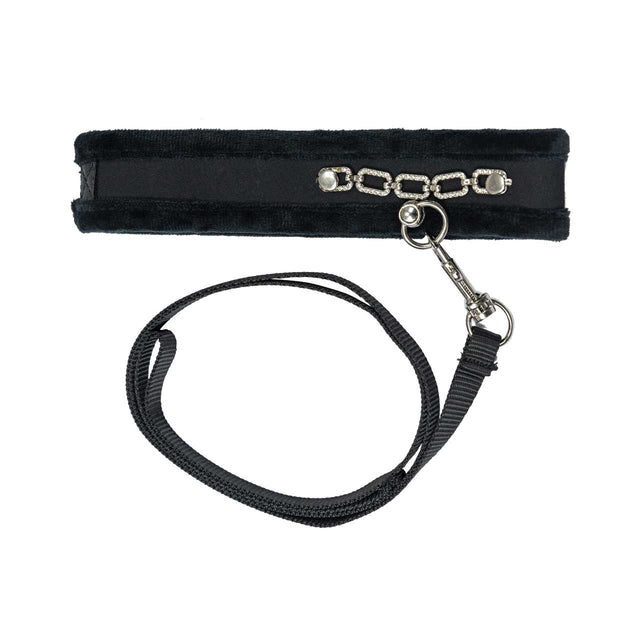 Buy Punishment Crystal Detail Collar and 37 inch Leash – Naughtyhut NZ sex toys online. Discreet delivery & top brands.