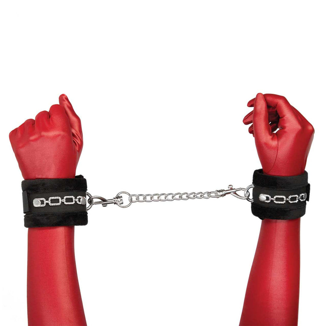 Punishment Crystal Detail Handcuffs – Sex toys NZ by Naughtyhut. Discreet delivery nationwide.