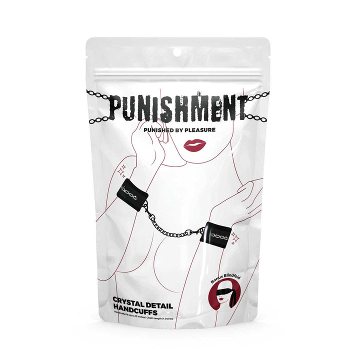 Punishment Crystal Detail Handcuffs – Sex toys NZ by Naughtyhut. Discreet delivery nationwide.