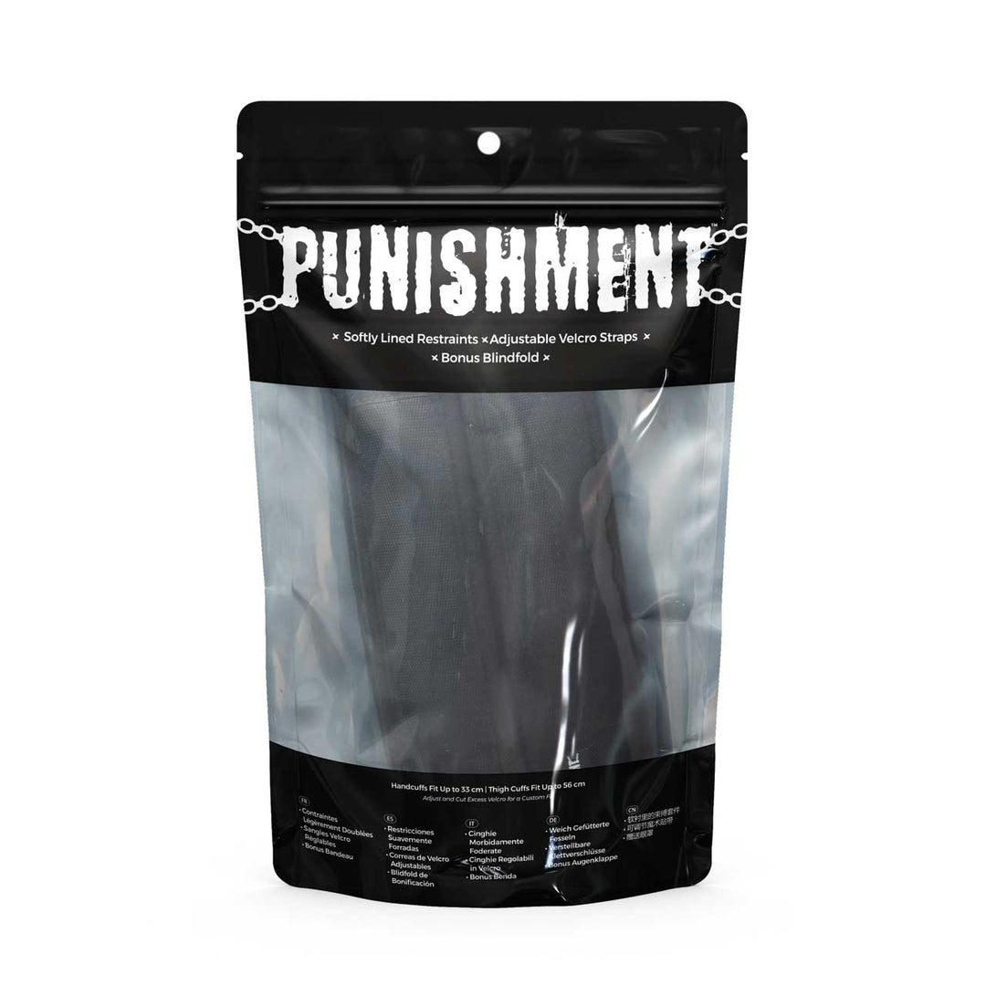 Punishment Thigh To Wrist Restraints – Sex toys NZ by Naughtyhut. Discreet delivery nationwide.