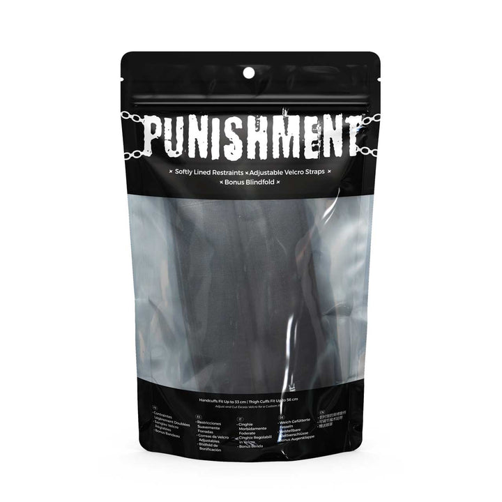Punishment Thigh To Wrist Restraints – Sex toys NZ by Naughtyhut. Discreet delivery nationwide.