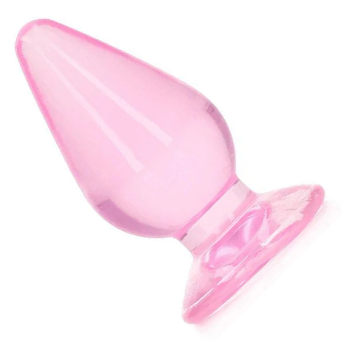 REALROCK 11.5 cm Anal Plug in Pink – tapered plug with flared base on white