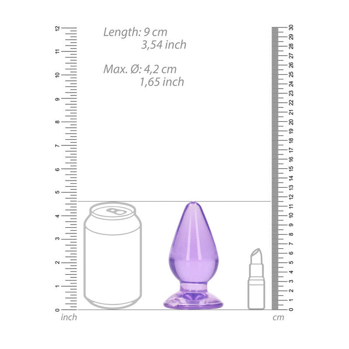 REALROCK 11.5 cm Anal Plug - Purple - Purple 11.5 cm (4.5'') Butt Plug – Sex toys NZ by Naughtyhut. Discreet delivery nationwide.