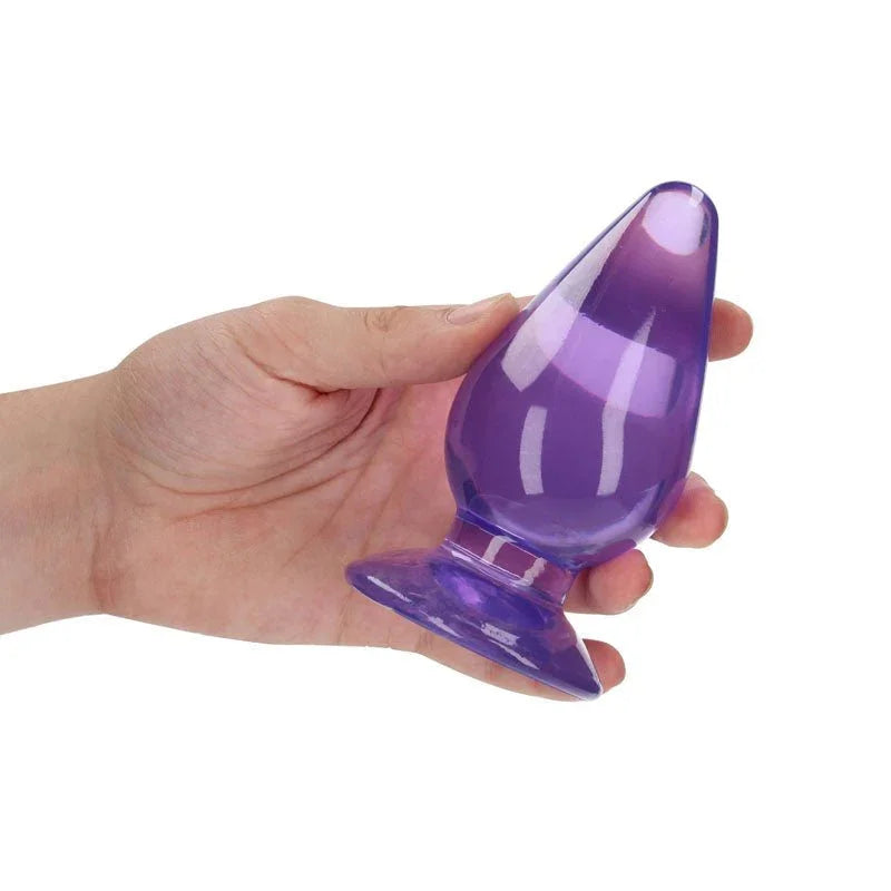 REALROCK 11.5 cm Anal Plug - Purple - Purple 11.5 cm (4.5'') Butt Plug – Sex toys NZ by Naughtyhut. Discreet delivery nationwide.