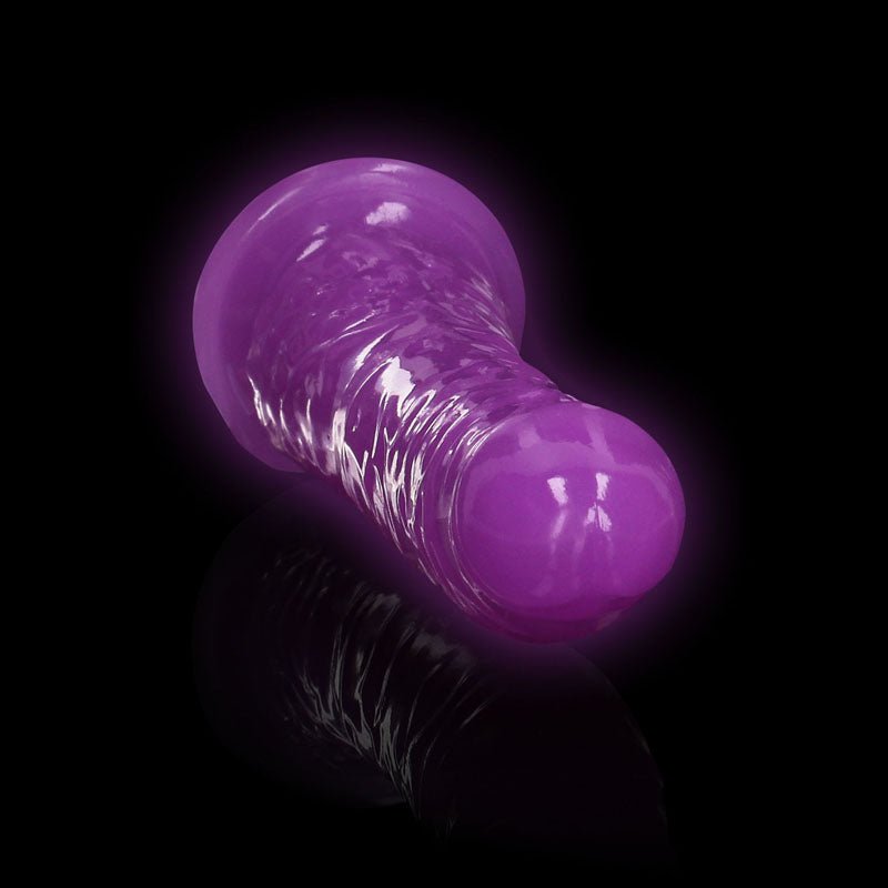 Buy REALROCK 15.5 cm Slim Glow in the Dark Neon - Purple - Glow in Dark Purple 15.5 cm (6'') Dong – Naughtyhut NZ sex toys online. Discreet delivery & top brands.