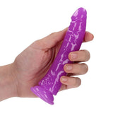 Buy REALROCK 15.5 cm Slim Glow in the Dark Neon - Purple - Glow in Dark Purple 15.5 cm (6'') Dong – Naughtyhut NZ sex toys online. Discreet delivery & top brands.