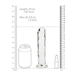 Buy REALROCK 18 cm Straight Dildo - Clear - Clear 18 cm (7'') Dong – Naughtyhut NZ sex toys online. Discreet delivery & top brands.