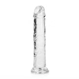 Buy REALROCK 18 cm Straight Dildo - Clear - Clear 18 cm (7'') Dong – Naughtyhut NZ sex toys online. Discreet delivery & top brands.