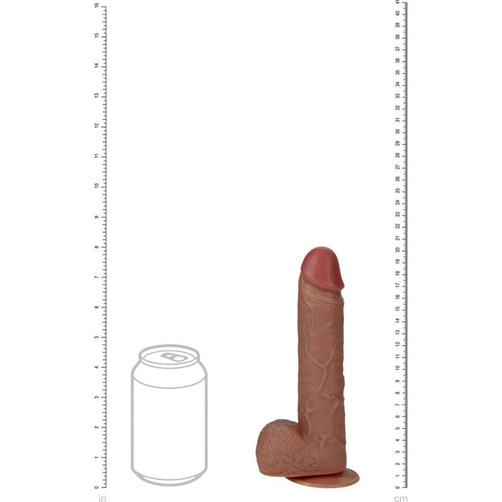 REALROCK 20cm Vibrating + Rotating Cock + Balls - Tan - Tan 20.3 cm (8'') USB Rechargeable Vibrating and Rotating Dong – Sex toys NZ by Naughtyhut. Discreet delivery nationwide.
