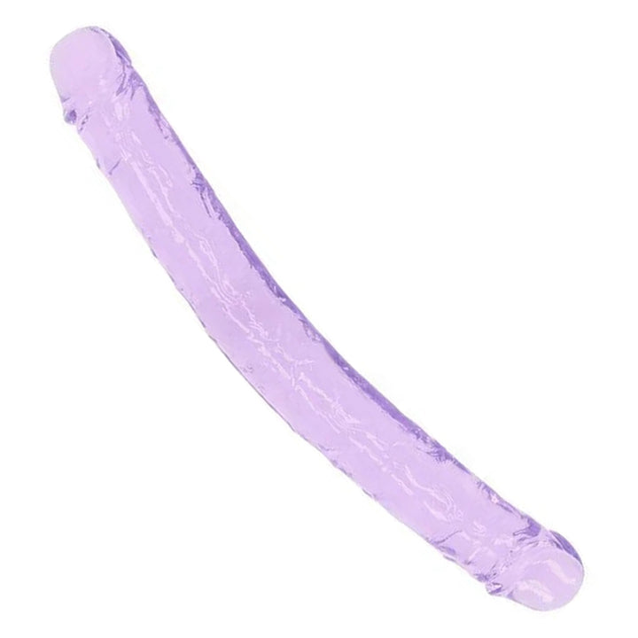 REALROCK 34 cm Double Dildo in Purple – full length double-ended shaft on white