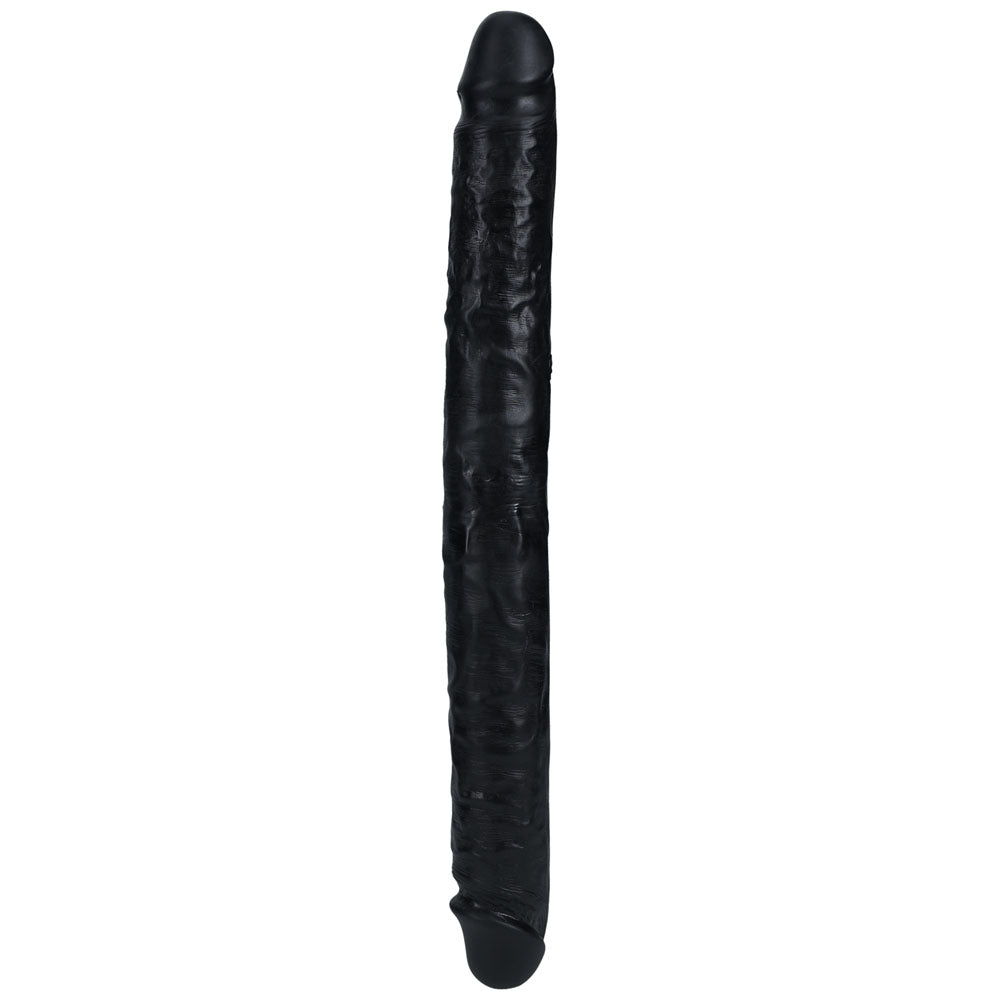 REALROCK 35cm Slim Double Dildo - Black - Black 35 cm (14'') Double Dong – Sex toys NZ by Naughtyhut. Discreet delivery nationwide.