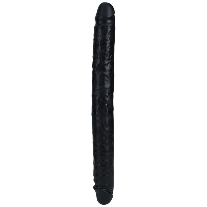 REALROCK 35cm Slim Double Dildo - Black - Black 35 cm (14'') Double Dong – Sex toys NZ by Naughtyhut. Discreet delivery nationwide.