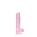 Buy REALROCK 6'' Realistic Dildo With Balls - Pink 15.2 cm Dong – Naughtyhut NZ sex toys online. Discreet delivery & top brands.