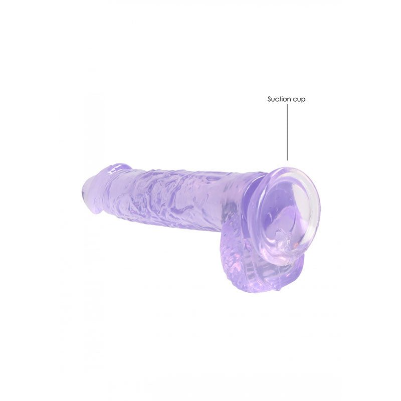 Buy REALROCK 6'' Realistic Dildo With Balls - Purple 15.2 cm Dong – Naughtyhut NZ sex toys online. Discreet delivery & top brands.