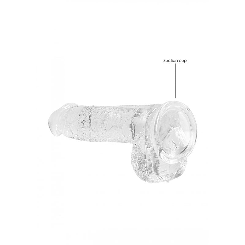 REALROCK 6'' Realistic Dildo With Balls - Clear 15.2 cm Dong – Sex toys NZ by Naughtyhut. Discreet delivery nationwide.
