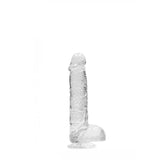 Buy REALROCK 6'' Realistic Dildo With Balls - Clear 15.2 cm Dong – Naughtyhut NZ sex toys online. Discreet delivery & top brands.