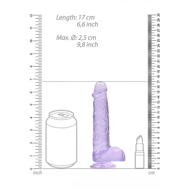 REALROCK 6'' Realistic Dildo With Balls - Purple 15.2 cm Dong – Sex toys NZ by Naughtyhut. Discreet delivery nationwide.