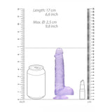 Buy REALROCK 6'' Realistic Dildo With Balls - Purple 15.2 cm Dong – Naughtyhut NZ sex toys online. Discreet delivery & top brands.