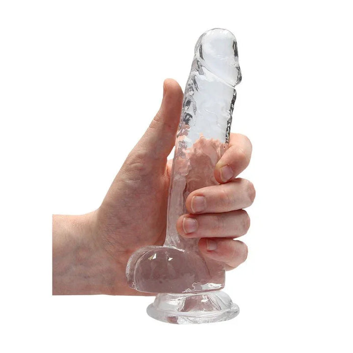 REALROCK 7'' Realistic Dildo With Balls - Clear 17.8 cm Dong – Sex toys NZ by Naughtyhut. Discreet delivery nationwide.