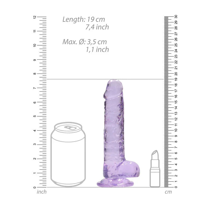 REALROCK 7'' Realistic Dildo With Balls - Purple 17.8 cm Dong – Sex toys NZ by Naughtyhut. Discreet delivery nationwide.