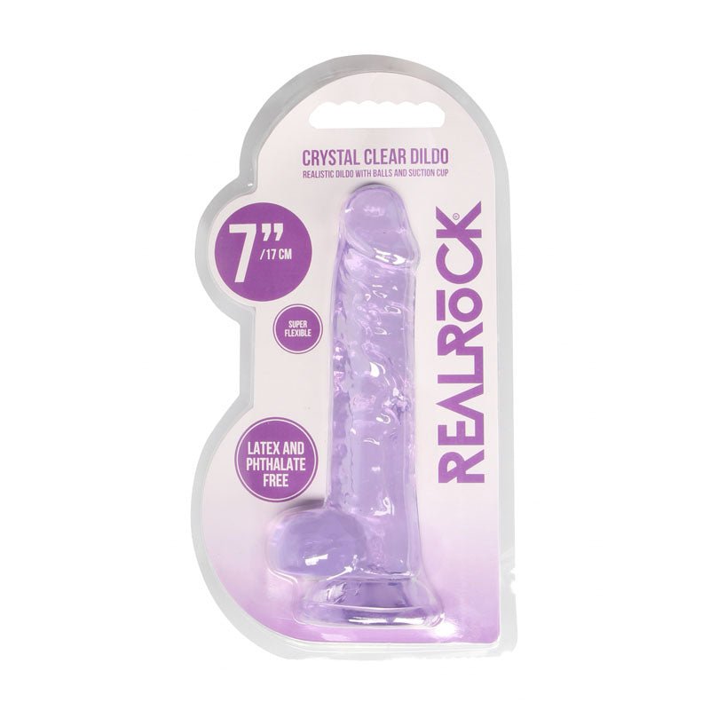 REALROCK 7'' Realistic Dildo With Balls - Purple 17.8 cm Dong – Sex toys NZ by Naughtyhut. Discreet delivery nationwide.
