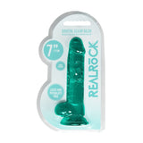 Buy REALROCK 7'' Realistic Dildo With Balls - Turquoise 17.8 cm Dong – Naughtyhut NZ sex toys online. Discreet delivery & top brands.
